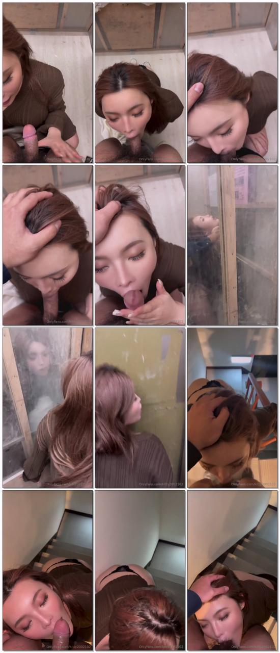 推特60W粉丝网黄潮妹「kitty」露脸性爱私拍，电梯门一开就看到我在被抽插，监视器都看到了，真是一个随身肉鞭器